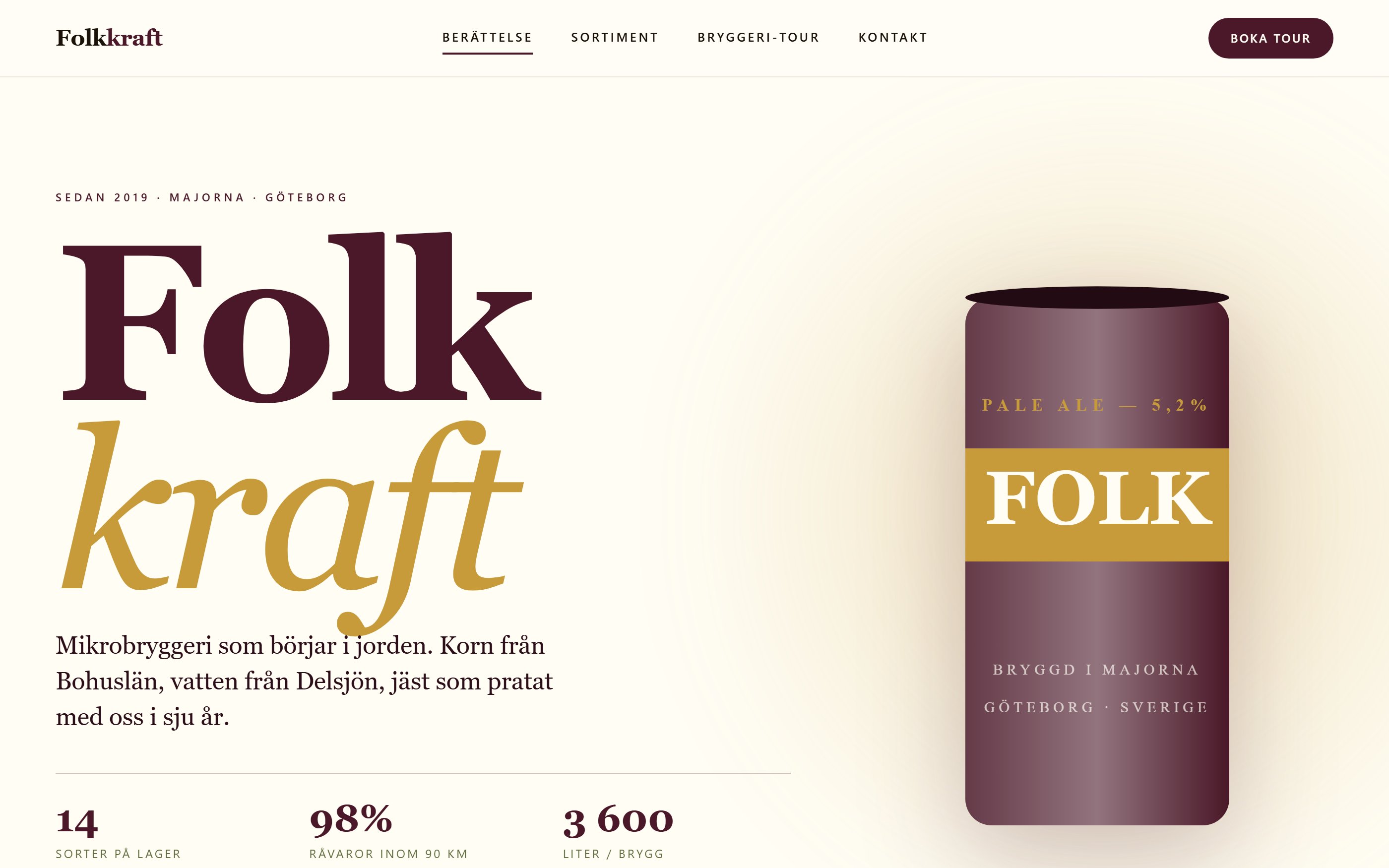 Folkkraft Bryggeri — startsida