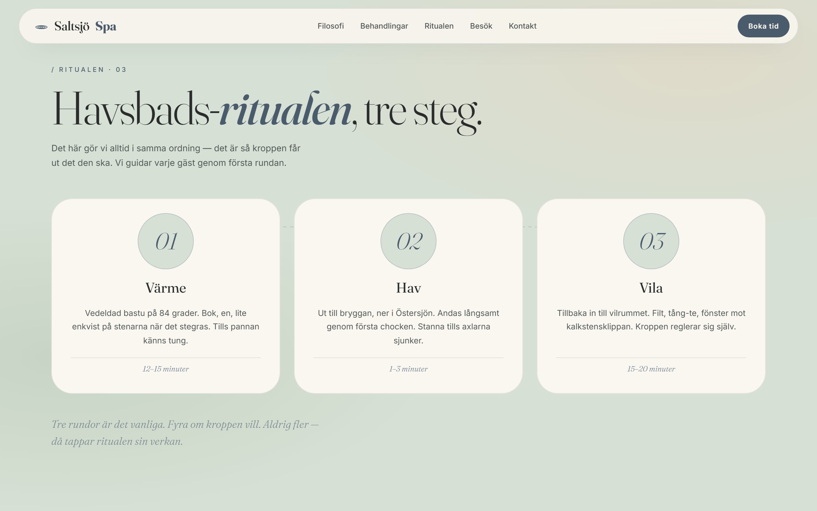 Saltsjö Spa — havsbadsritualen