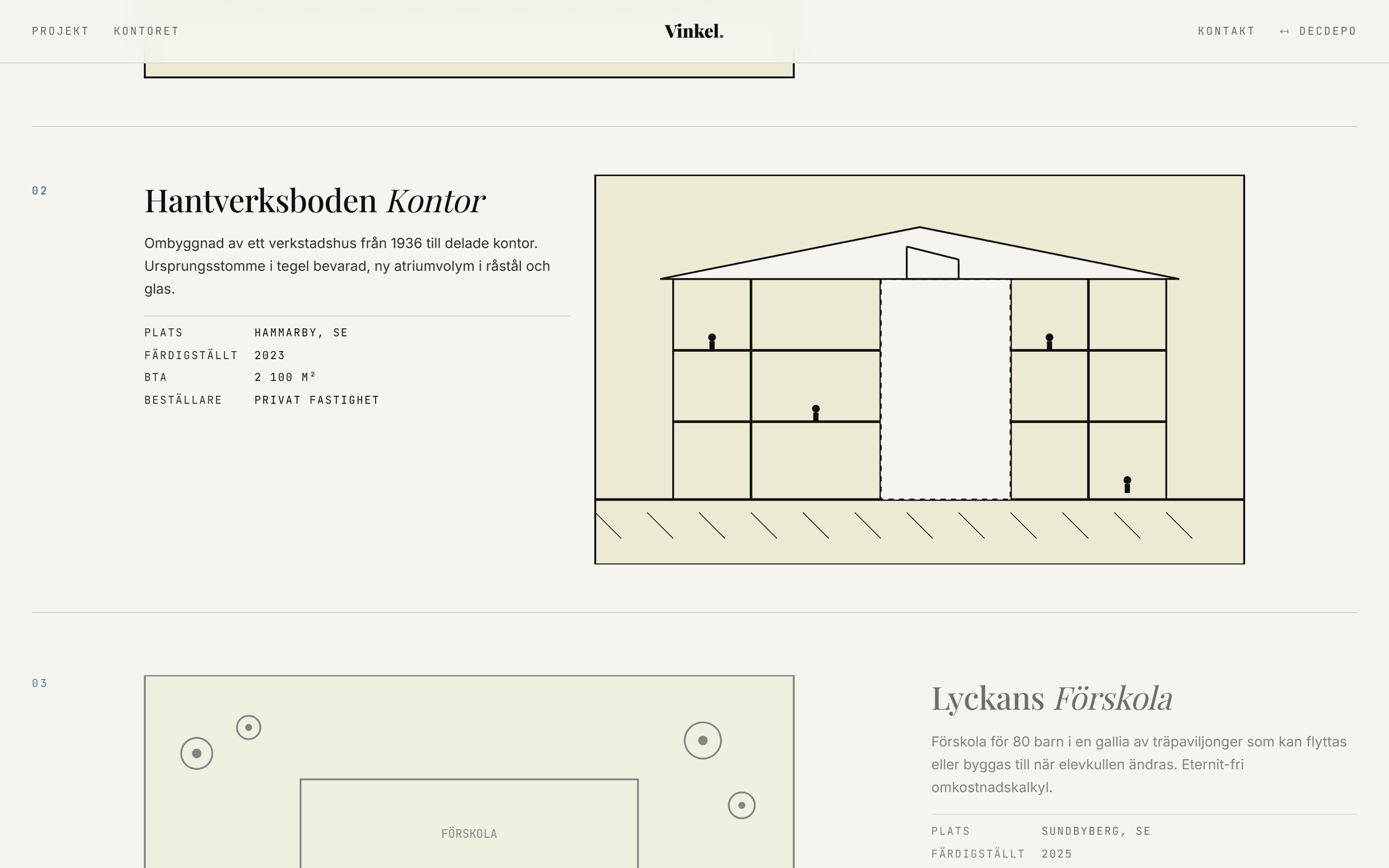 Vinkel Arkitektkontor — projekt
